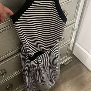 Black and white stripped dress XL Forever 21 zippered back